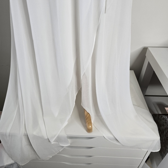 Baltic Born Katya Ruffle Maxi Dress White Size M Bridal Garden Party Flowy - Picture 3 of 15